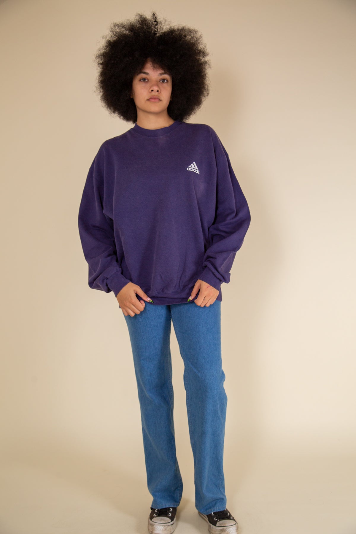 Purple Adidas Sweater